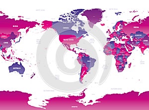 World detailed political map with lables