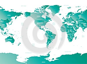 World detailed political map with lables