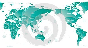 World detailed political map with lables