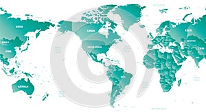 World detailed political map with lables