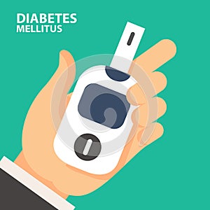 World Diabetes Day - blood sugar test with Glucose Meter