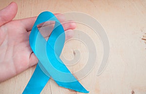 World diabetes day. Blue ribbon DIABETES. Modern style logo illustration for november month awareness campaigns.