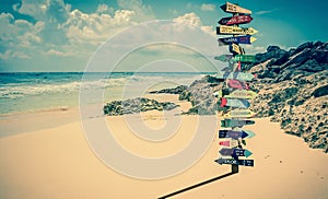 World directions signpost photo