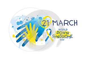 World down syndrome day design on white background