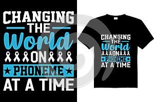 World Dyslexia Awareness t shirt design