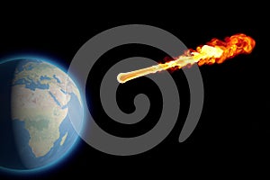 World earth globe explosion meteorite asteroid impact