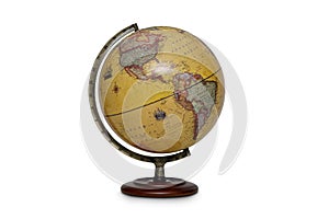 World, Earth, Globe on white background included clipping path