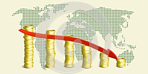 World economic recession background