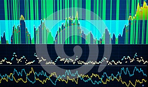 World economics graph. Conceptual view of exchange market