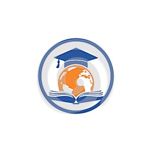 World education vector logo design.