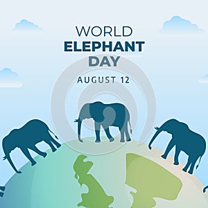 World elephant day design template great for celebration.