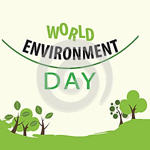 World Environment day concept. 3d paper cut eco friendly design. Vector illustration. Paper carving layer green leaves shapes with