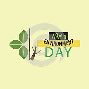 World Environment day concept. 3d paper cut eco friendly design. Vector illustration. Paper carving layer green leaves shapes with