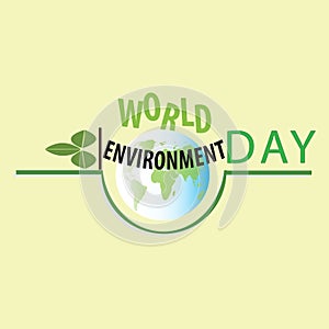 World Environment day concept. 3d paper cut eco friendly design. Vector illustration. Paper carving layer green leaves shapes with