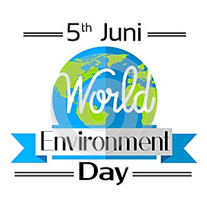 World Environment Day Earth Planet Globe Logo