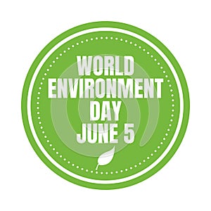 World environment day june 5 symbol icon