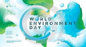 World Environment Day poster design with Earth