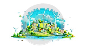 World Environment Day puzzle banner.