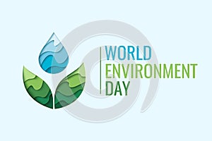 World Environment Day - waterdrop concept