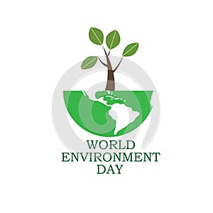 World environment day. World environment day concept. Green Eco Earth. World environment day vector illustration. World
