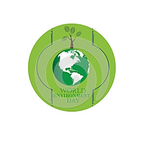 World environment day. World environment day concept. Green Eco Earth. World environment day vector illustration. World