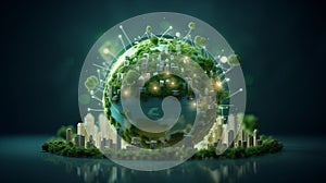 World environment and earth day concept with globe,