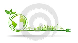 World environment and sustainable development concept, vector illustration