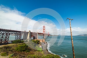 World Famous Golden Gate bridge in San Francisco