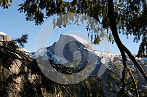 World famous Half Dome in Yosemite NP