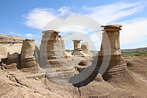 The world famous hoodoos in Drumheller, Alberta