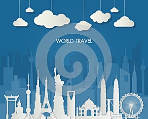 World famous Landmark. Global Travel And Journey Infographic Bag