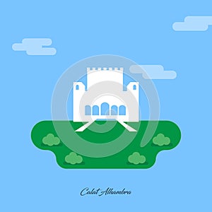 World Famous monuments and landmarks design with light blue back