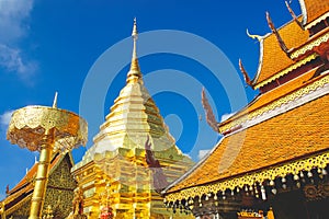 The world famous pagoda in Chiang Mai Phra That Doi Suthep
