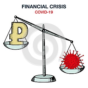 World Financial Economy Coronavirus Crisis Concept