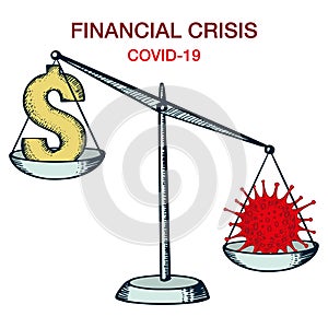 World Financial Economy Coronavirus Crisis Concept