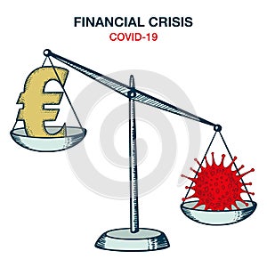 World Financial Economy Coronavirus Crisis Concept