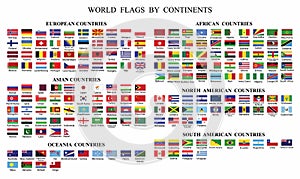 World Flag Collection-World flags by Continents