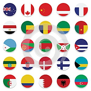 World Flag isolated Vector Illustration set every single flag you can easily edit