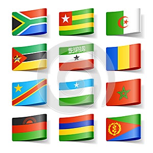 World flags. Africa.