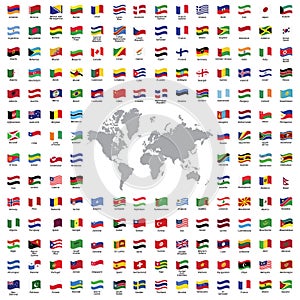 World flags all photo