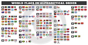 World flags in alphabetical order photo