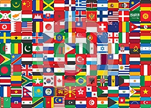 World flags background