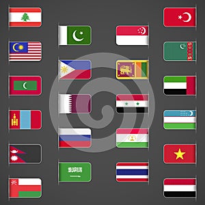 World flags collection, Asia, part 2,