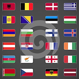 World flags collection, Europe, part 1