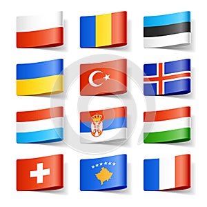 World flags. Europe.