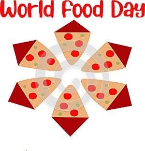 World Food Day simple design made in different types of colors and shapes