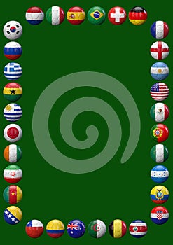 World Football Teams Frame