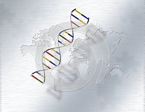 World Genetic. DNA strand