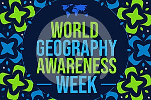 World Geography Awareness Week wallpaper with colorful design and typography