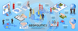 World Geopolitics Isometric Infographics